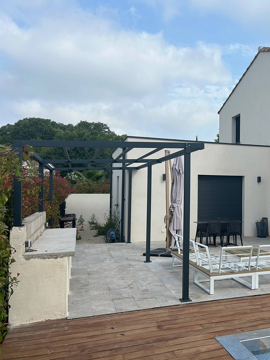 Pergola en métal Acier Français extérieur