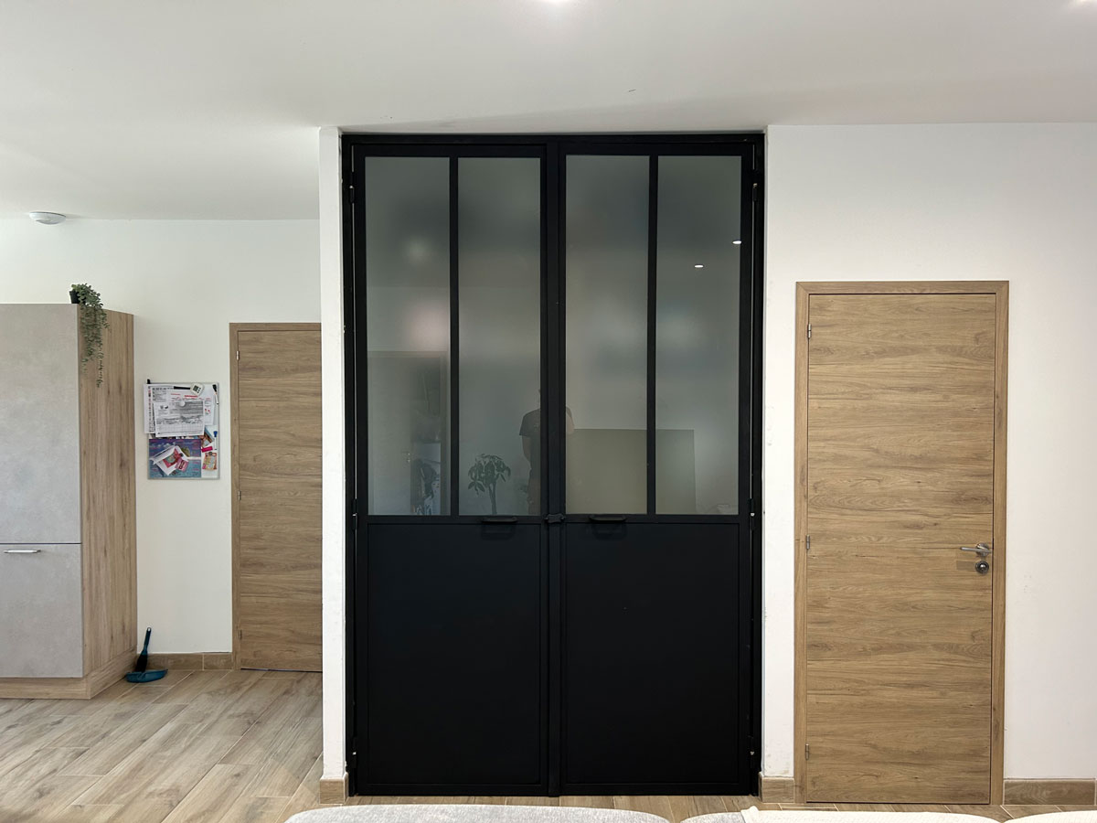 Porte Verrière Creation d'Interieur Acier Français